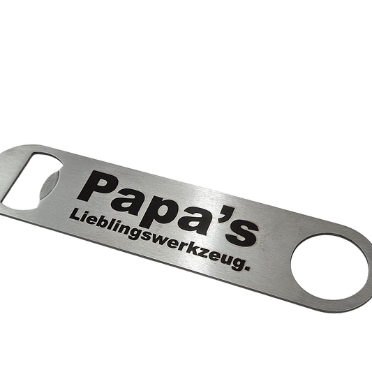 Bieröffner aus Edelstahl, Papas Lieblingswerkzeug