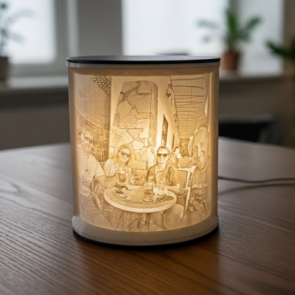 Personalisierbares 3D-Lithophan mit LED – Dein Foto als leuchtendes Weihnachtsgeschenk