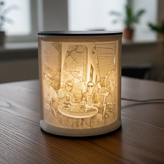 Personalisierbares 3D-Lithophan mit LED – Dein Foto als leuchtendes Weihnachtsgeschenk