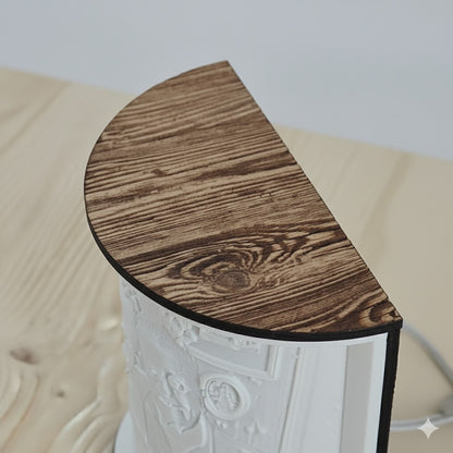 3D-Lithophan mit LED - Altholz Edition